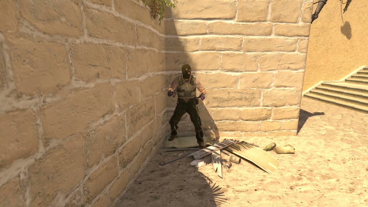 Third-person view of the setup position