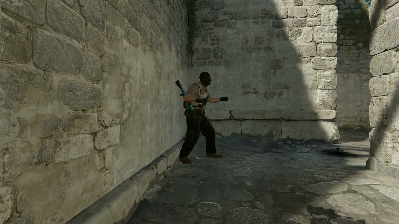 Third-person view of the setup position