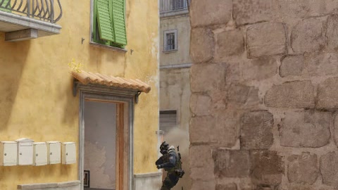 Close-up of the aim point just before the throw