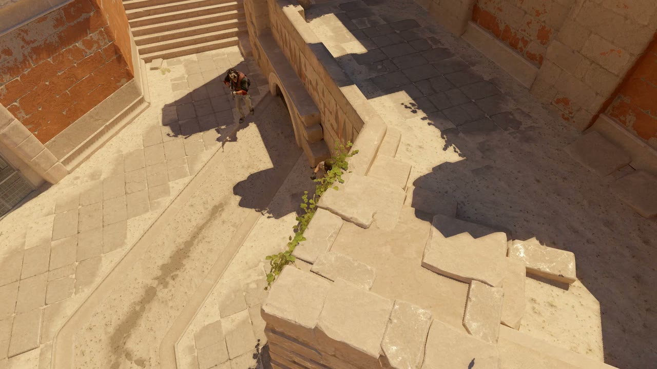 Third-person view of the setup position