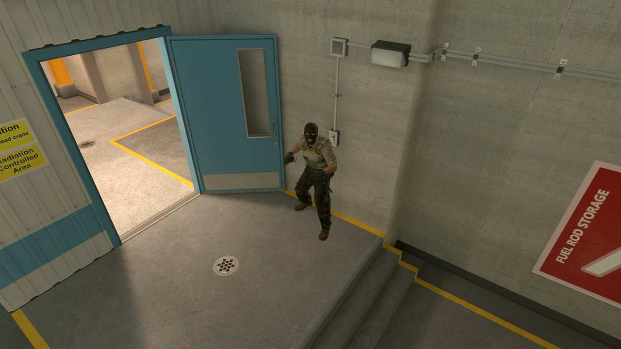 Third-person view of the setup position