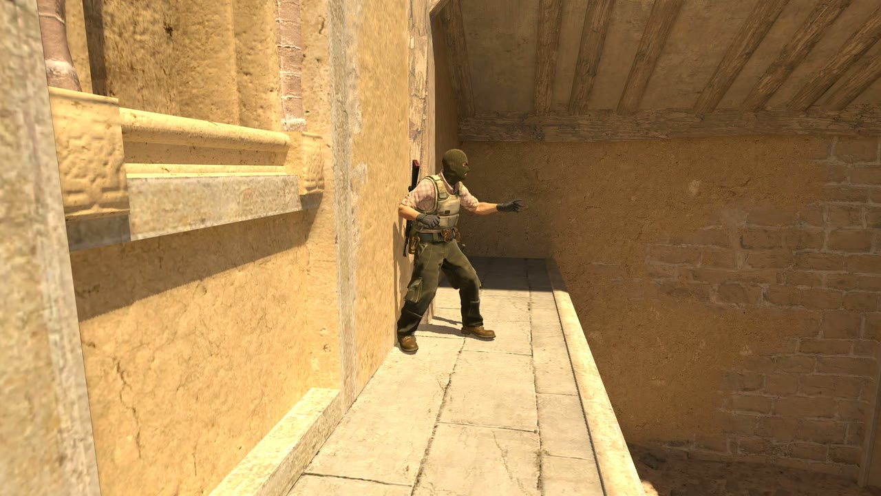 Third-person view of the setup position
