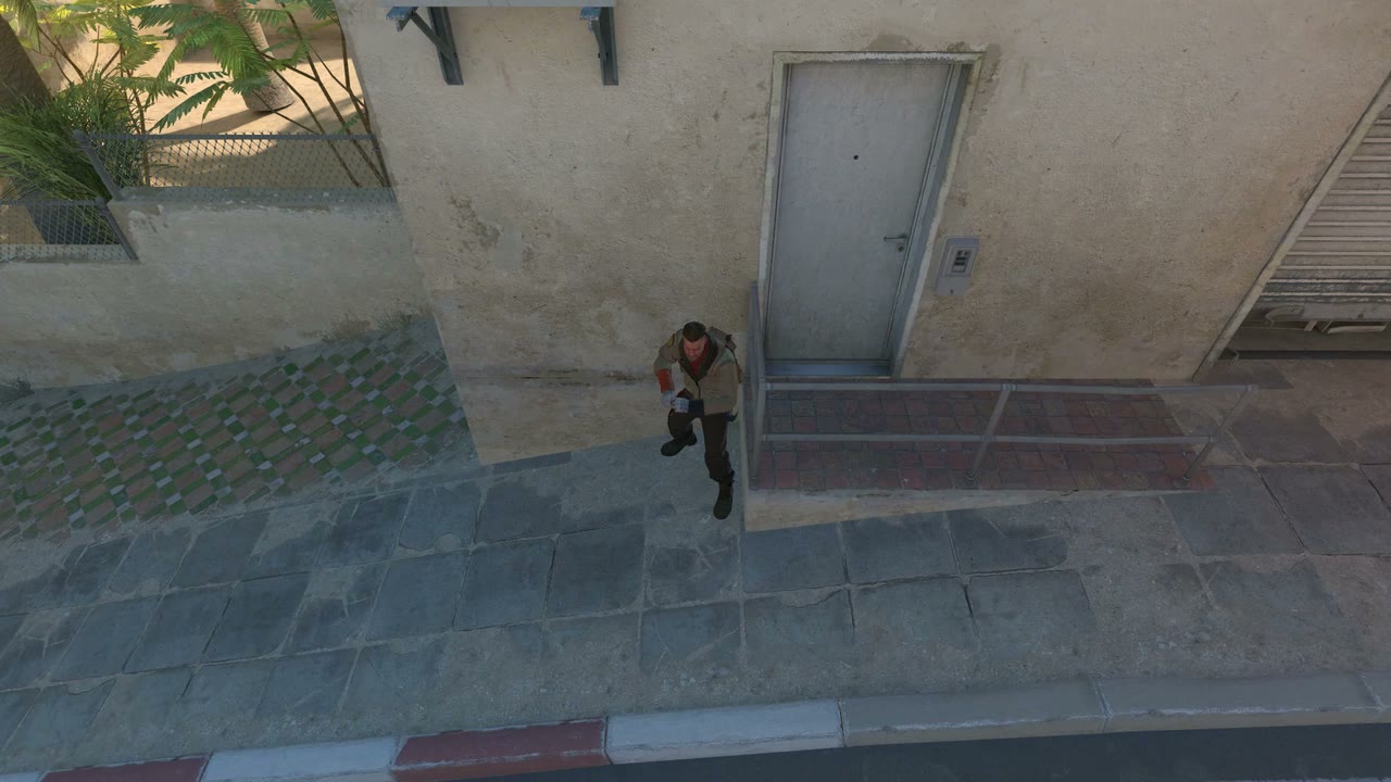 Third-person view of the setup position