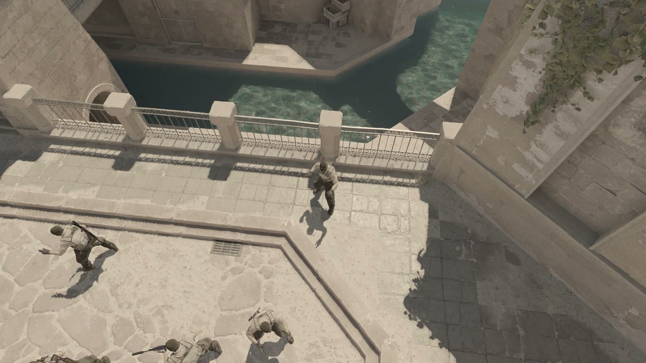 Third-person view of the setup position