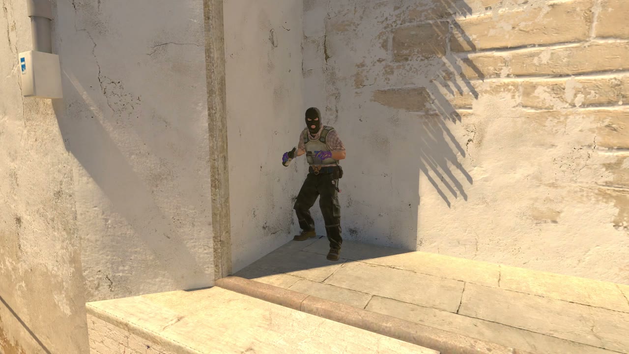 Third-person view of the setup position