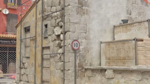 Close-up of the aim point just before the throw