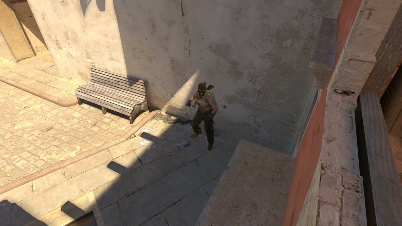 Third-person view of the setup position