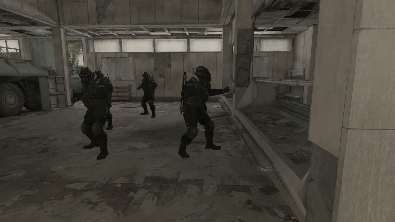 Third-person view of the setup position