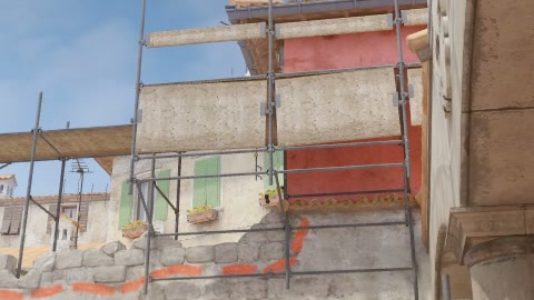Close-up of the aim point just before the throw