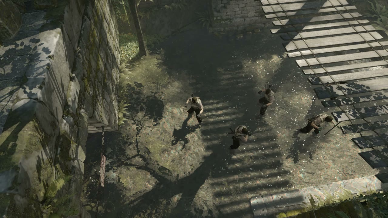 Third-person view of the setup position