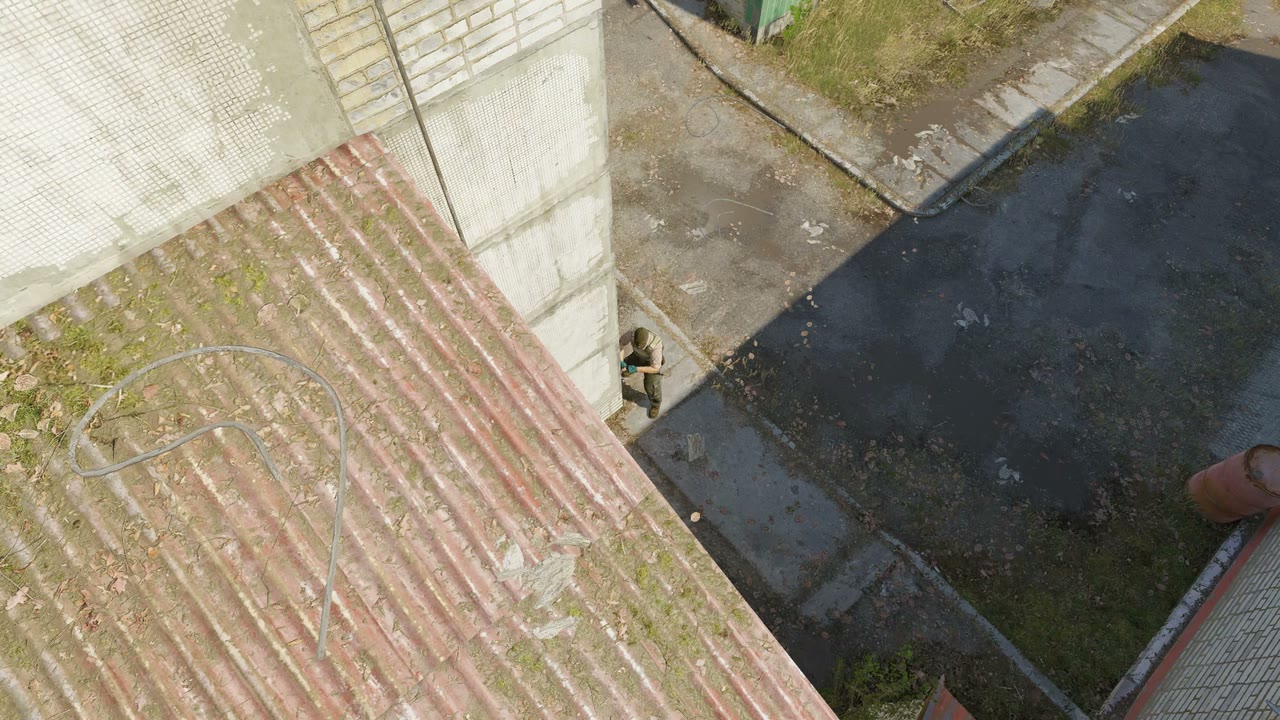Third-person view of the setup position
