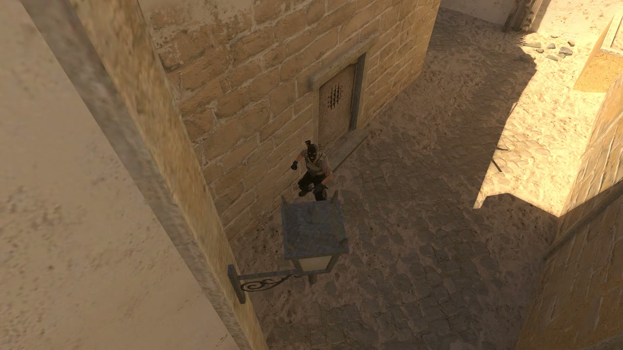 Third-person view of the setup position