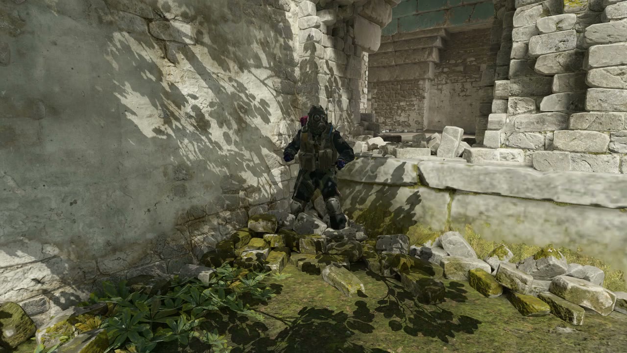Third-person view of the setup position