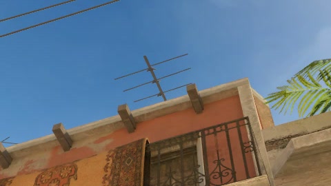 Close-up of the aim point just before the throw