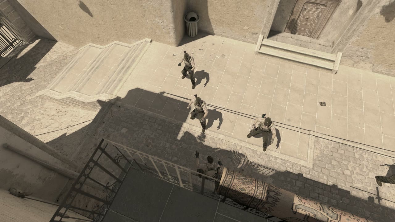 Third-person view of the setup position