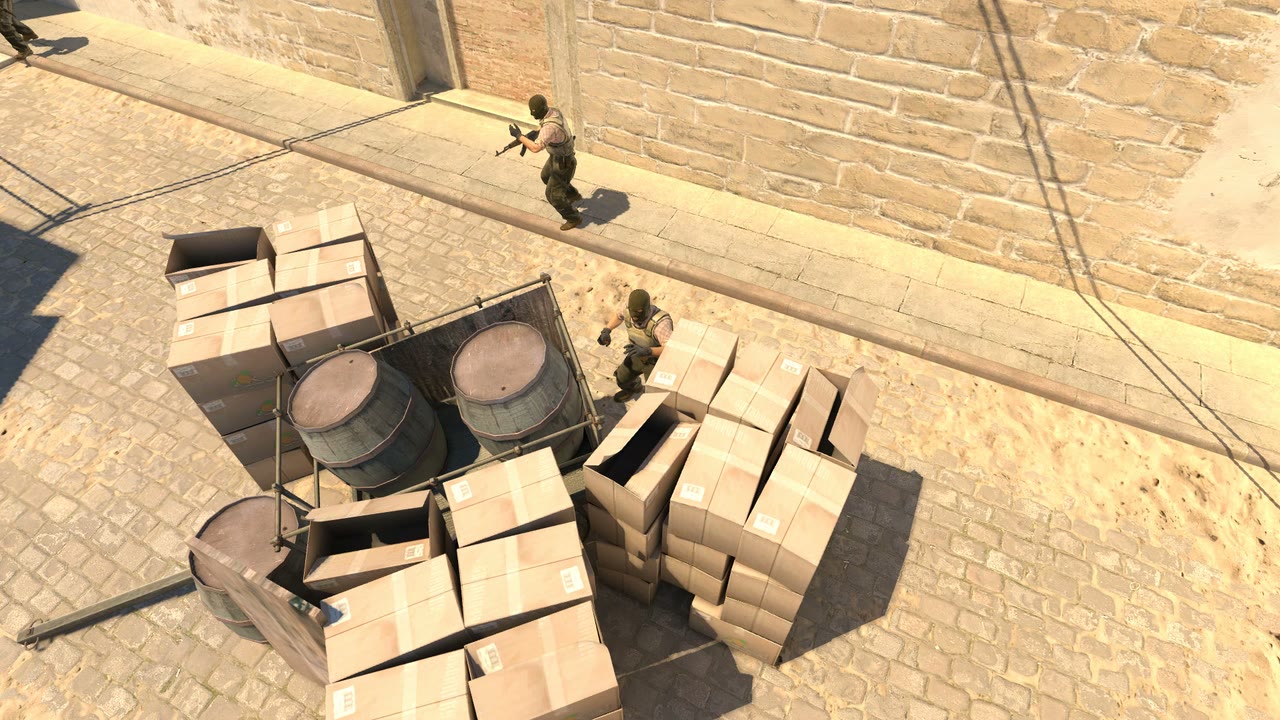 Third-person view of the setup position