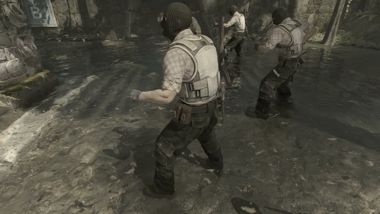 Third-person view of the setup position