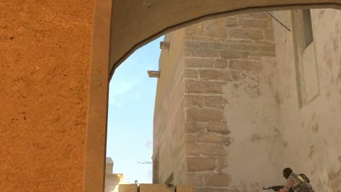 Close-up of the aim point just before the throw