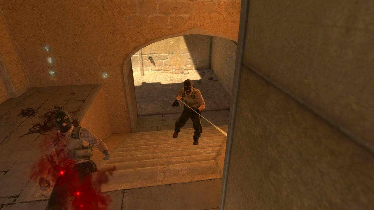 Third-person view of the setup position