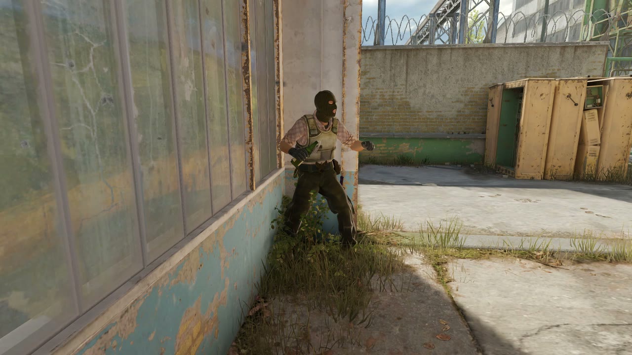 Third-person view of the setup position