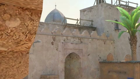 Close-up of the aim point just before the throw