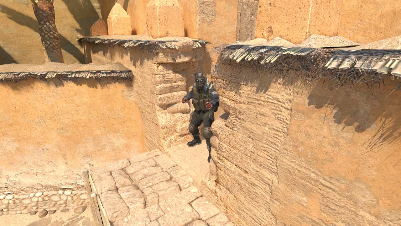Third-person view of the setup position