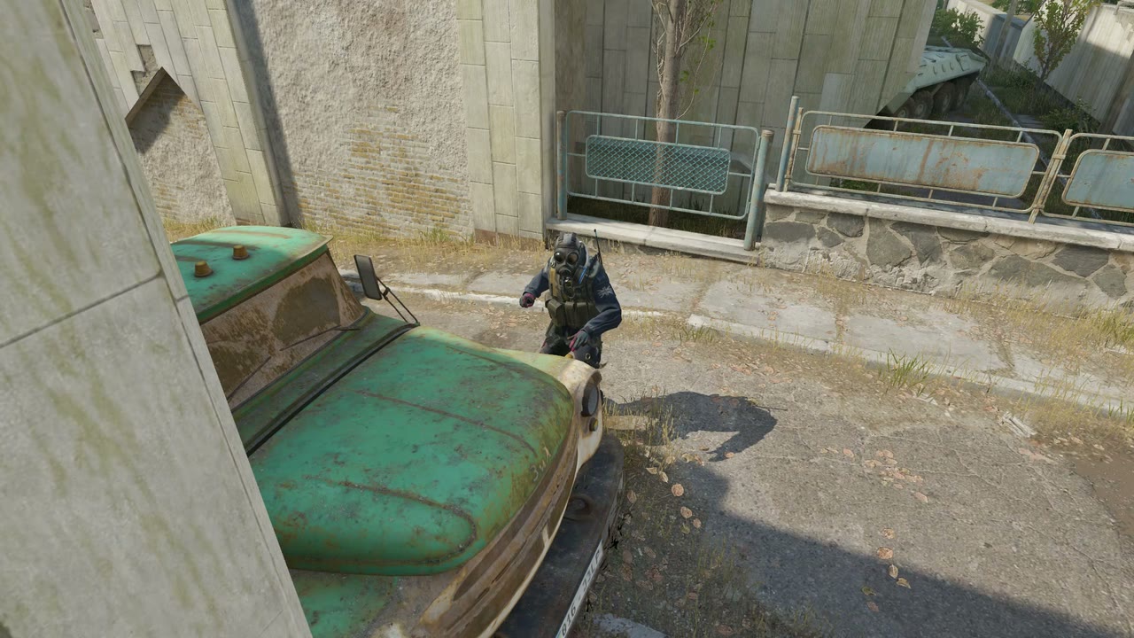 Third-person view of the setup position