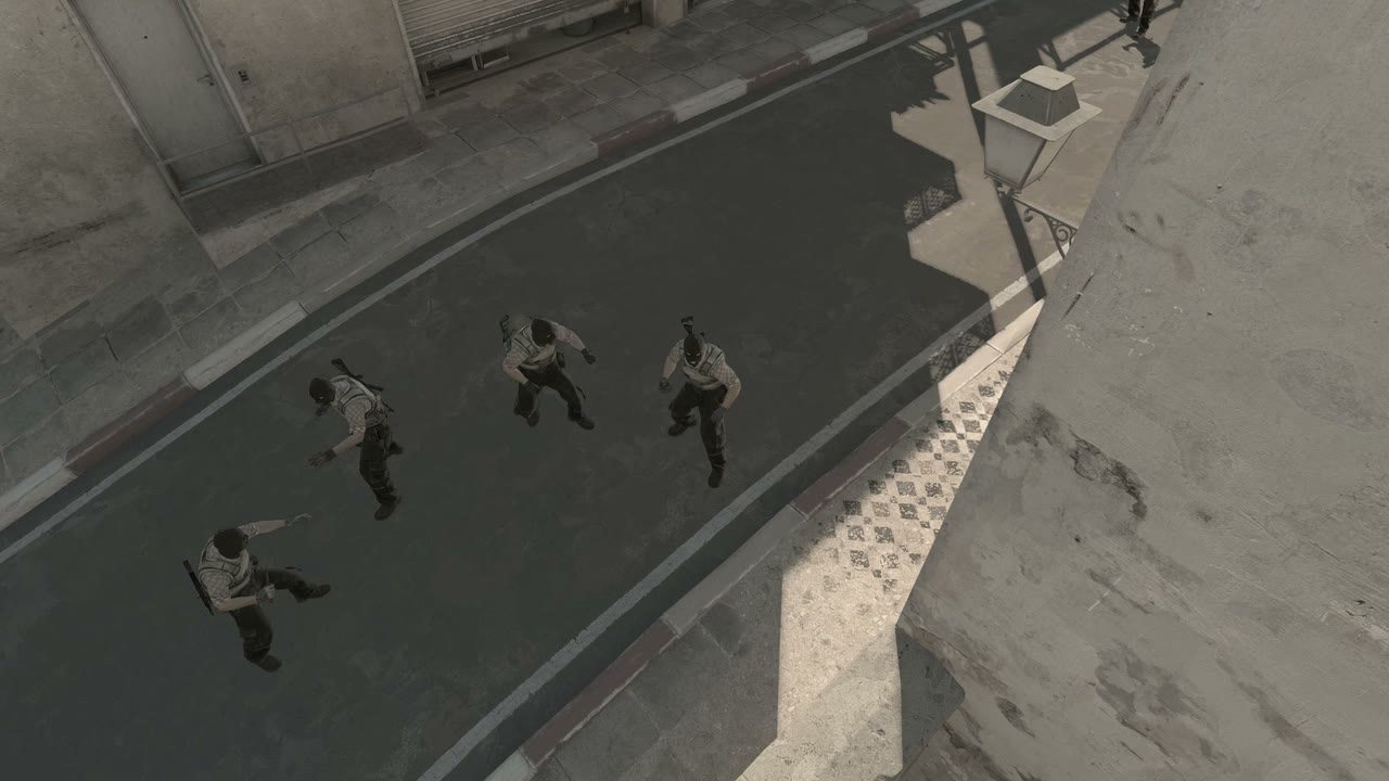 Third-person view of the setup position