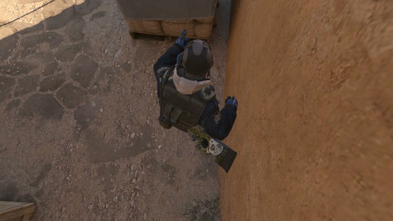 Third-person view of the setup position
