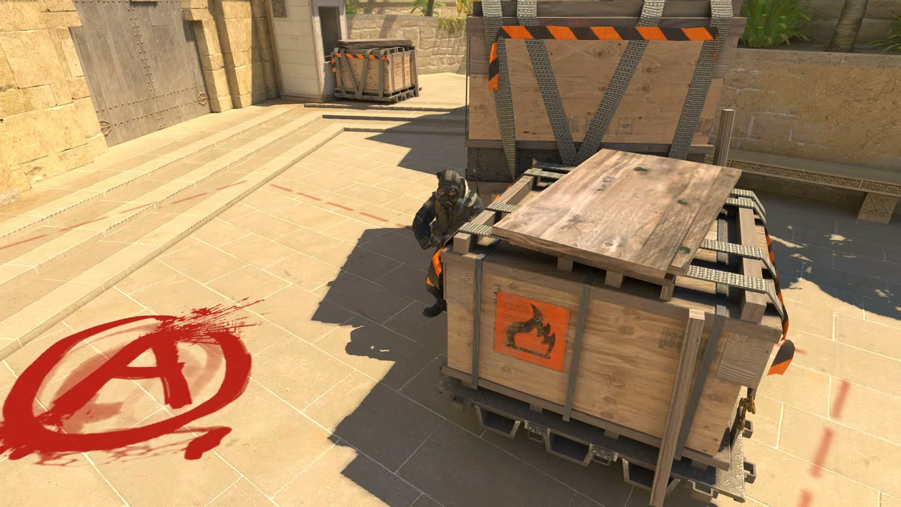Third-person view of the setup position
