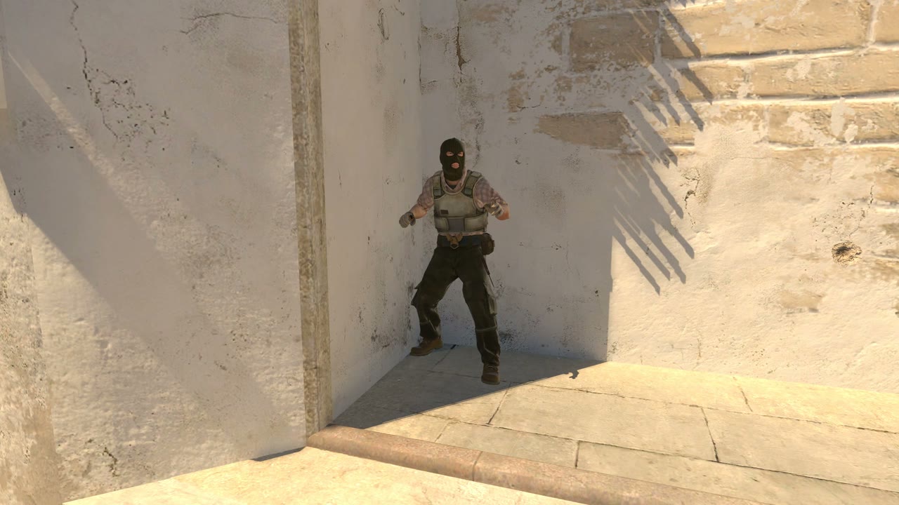 Third-person view of the setup position
