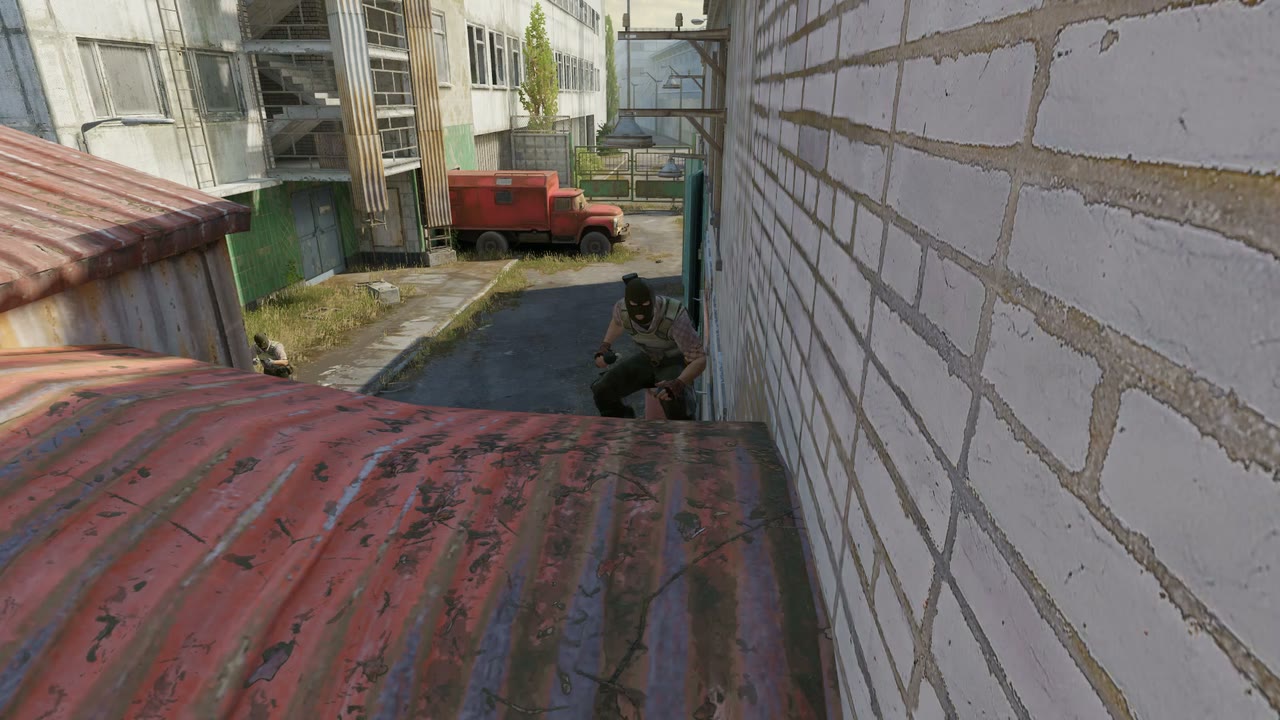 Third-person view of the setup position