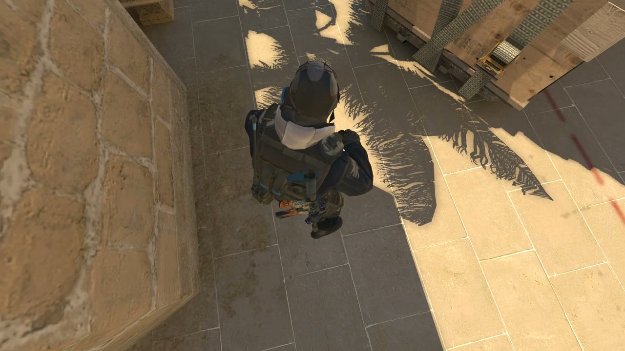Third-person view of the setup position