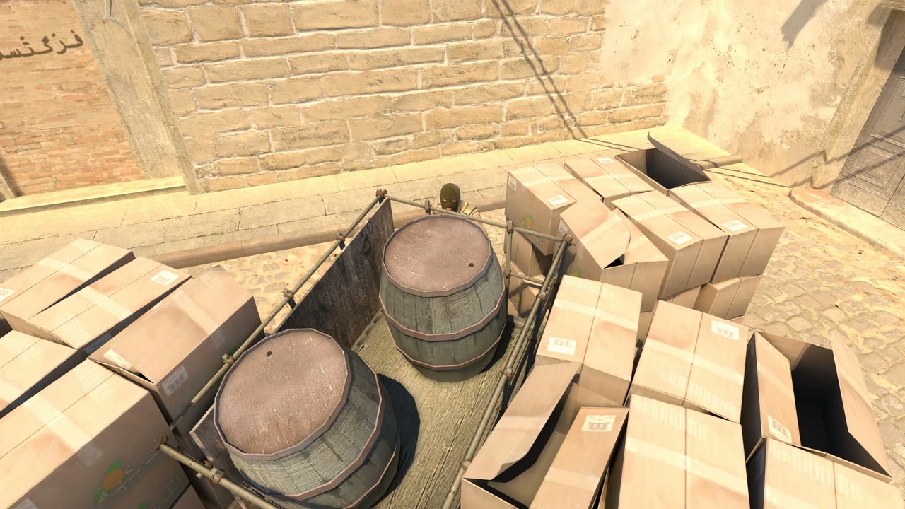 Third-person view of the setup position