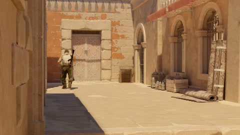 Close-up of the aim point just before the throw