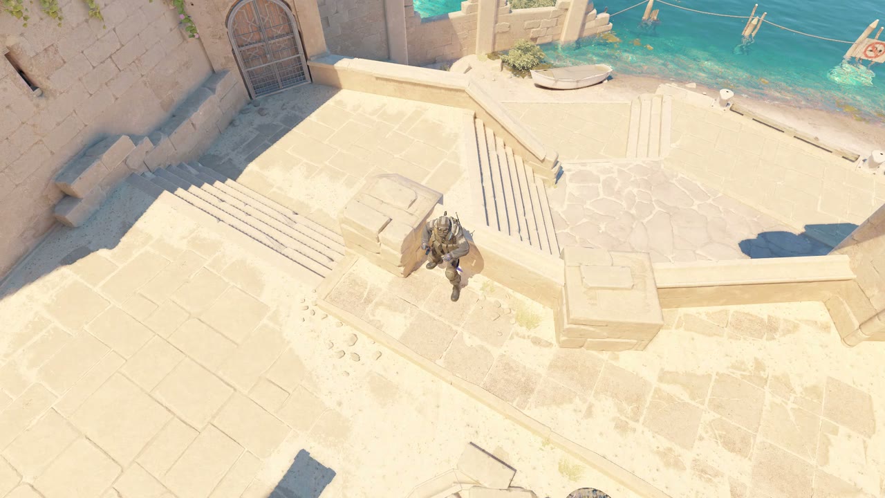 Third-person view of the setup position