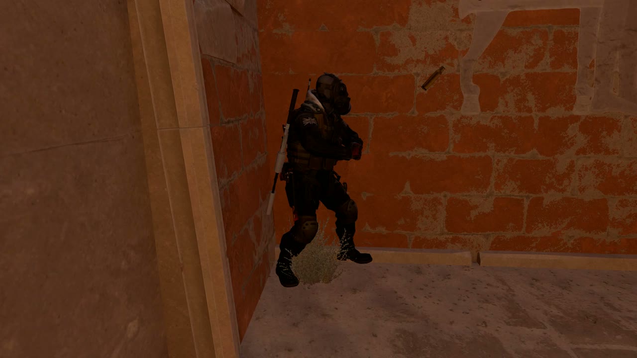 Third-person view of the setup position