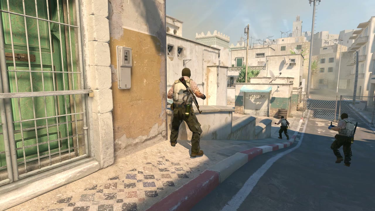 Third-person view of the setup position