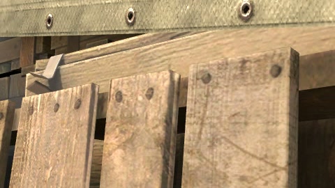 Close-up of the aim point just before the throw