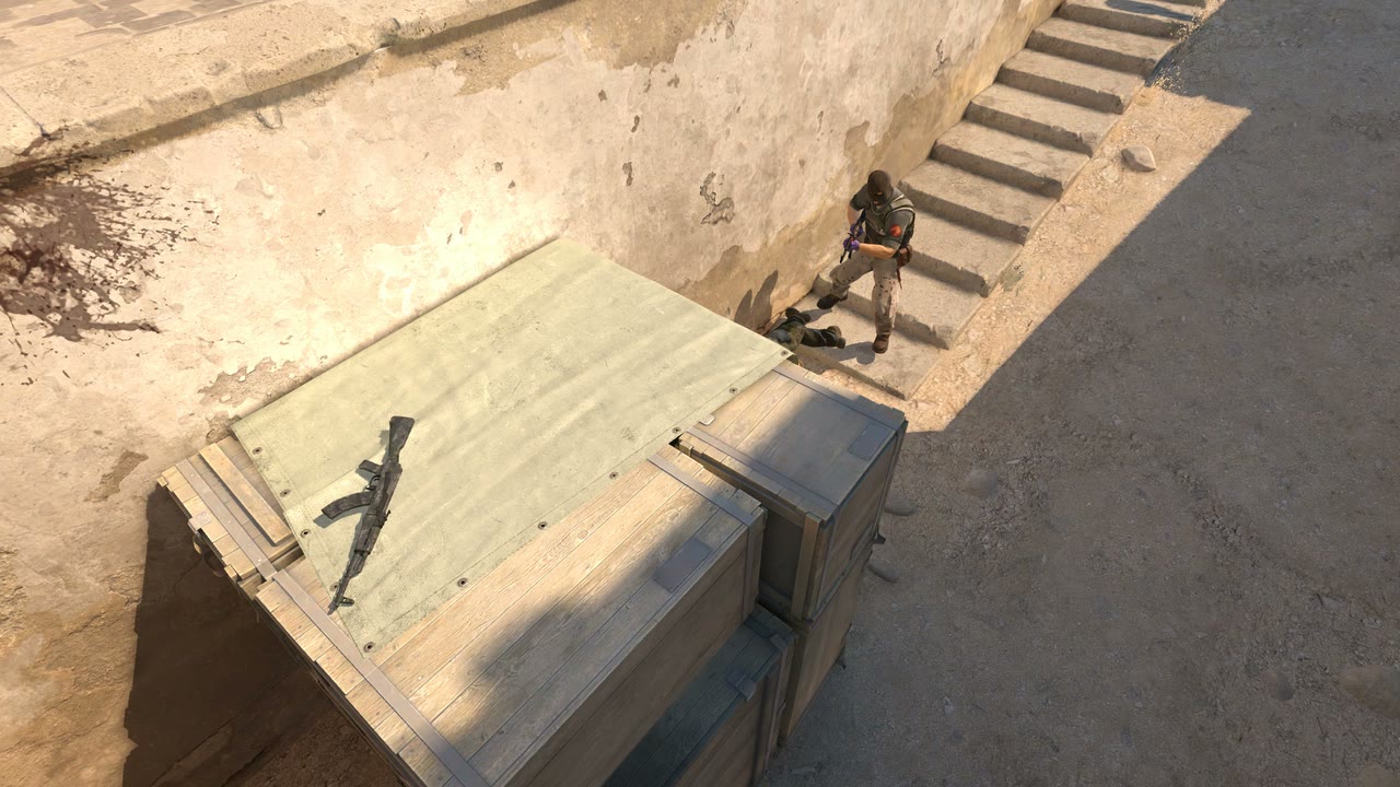 Third-person view of the setup position