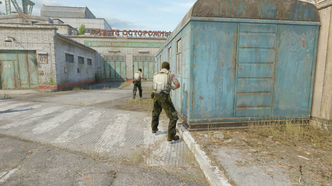 Third-person view of the setup position