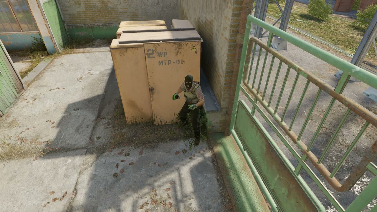 Third-person view of the setup position