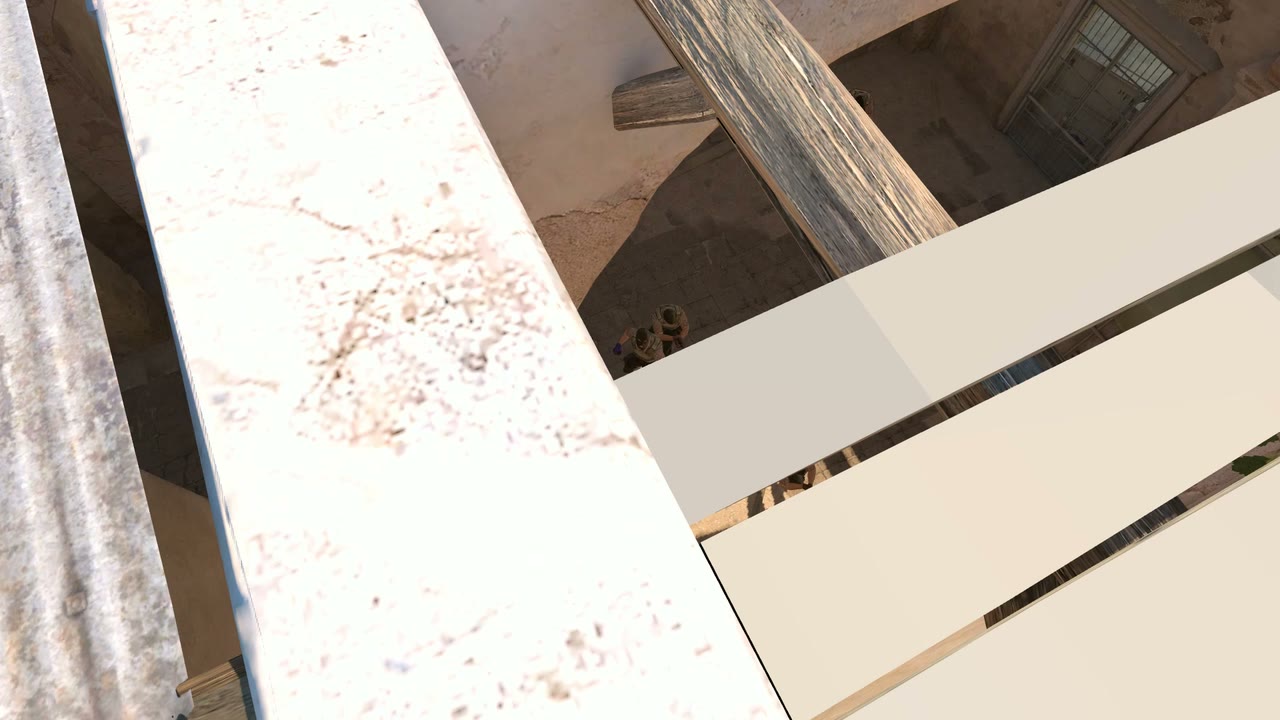 Third-person view of the setup position