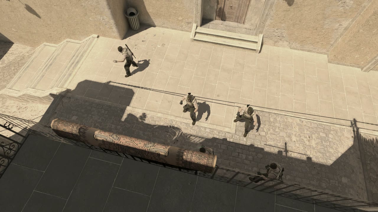Third-person view of the setup position