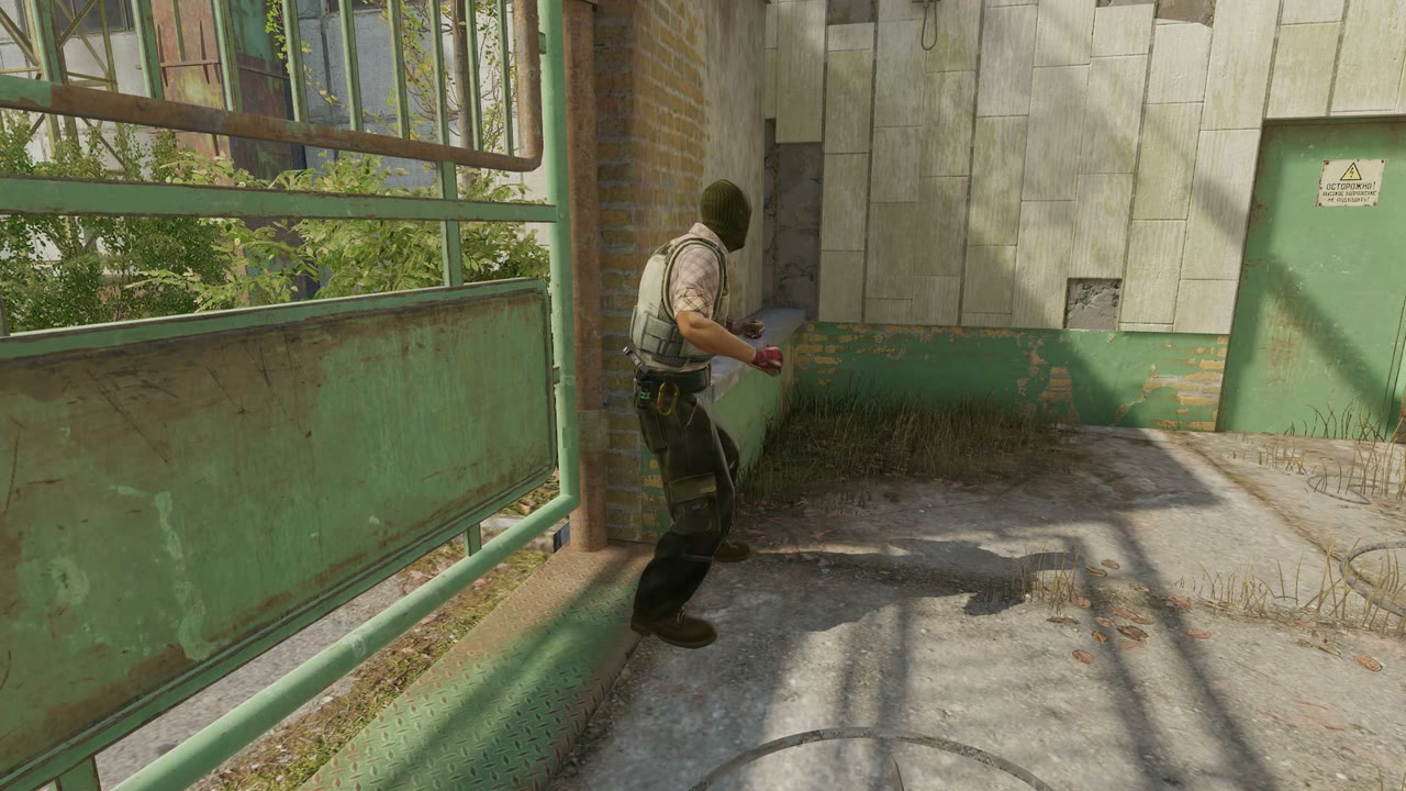 Third-person view of the setup position