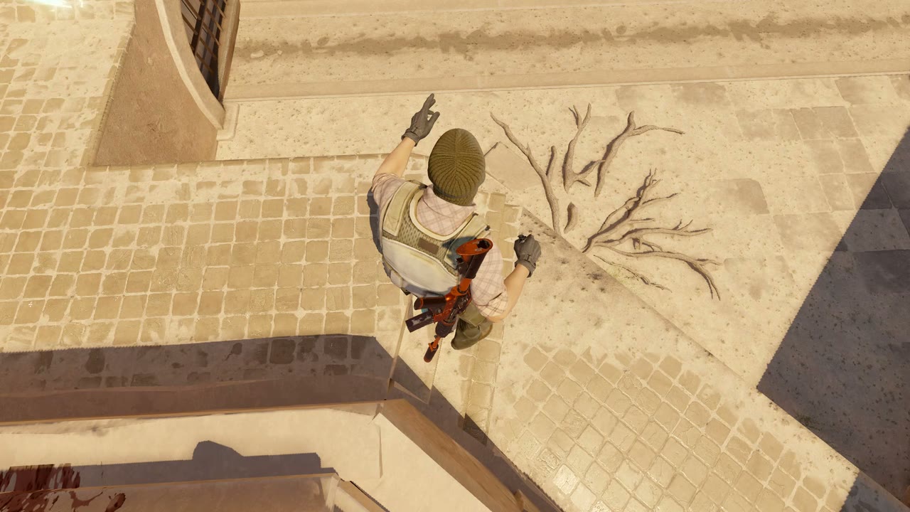 Third-person view of the setup position