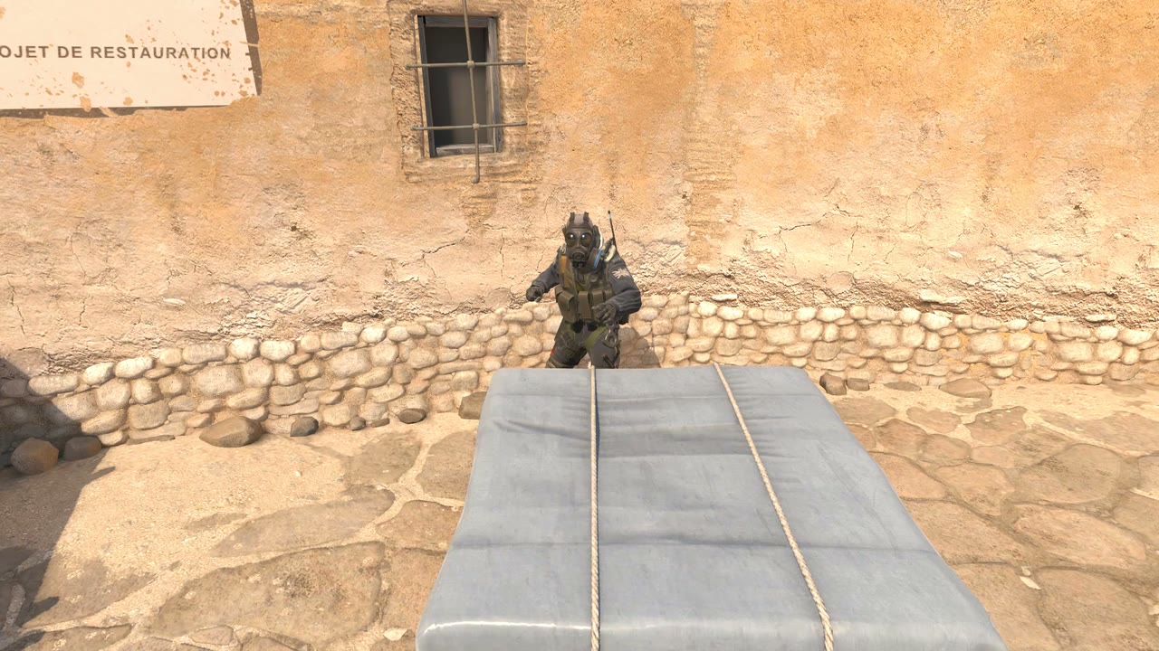 Third-person view of the setup position
