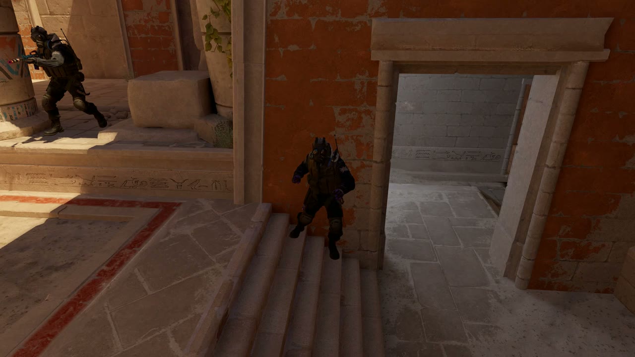 Third-person view of the setup position