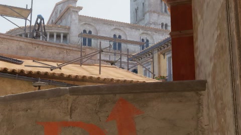 Close-up of the aim point just before the throw