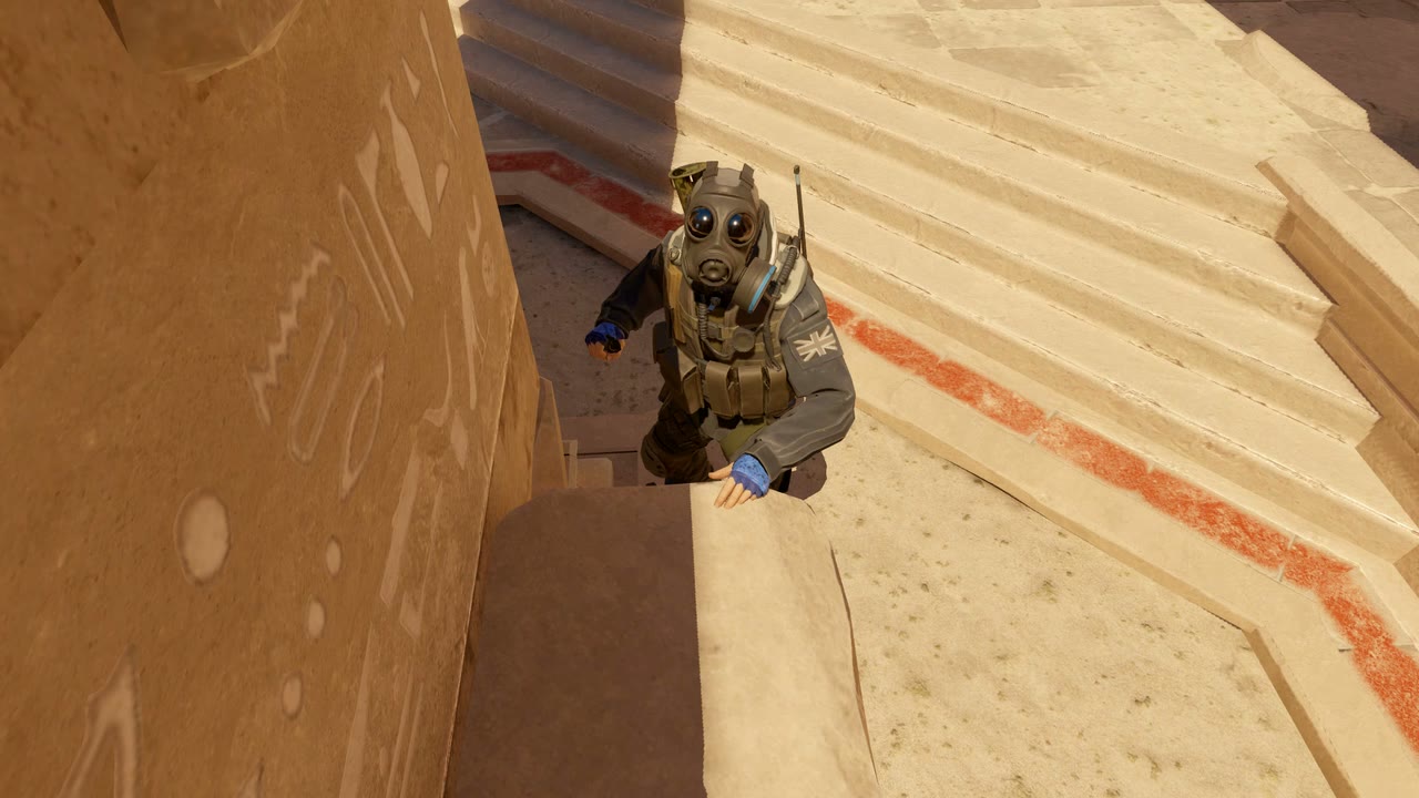 Third-person view of the setup position